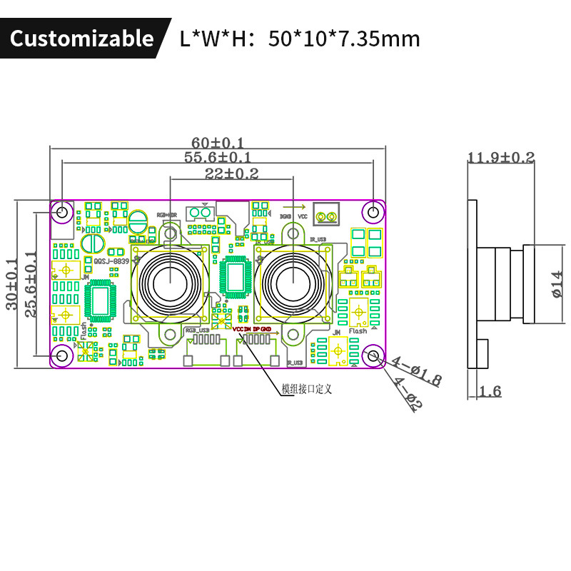安森美AR0230 CMOS 1080P 高帧率 宽动态 低照度 USB MIPI DVP 摄像头模组1577 作者:Adminisp 帖子ID:60 AR0230,宽动态,低照度,USB摄像头模组,MIPI摄像头模组
