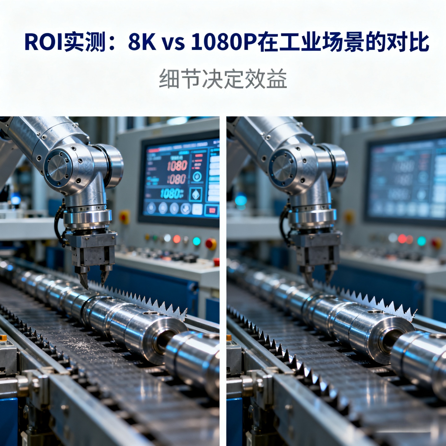 ROI实测：8K vs 1080P在工业场景的对比